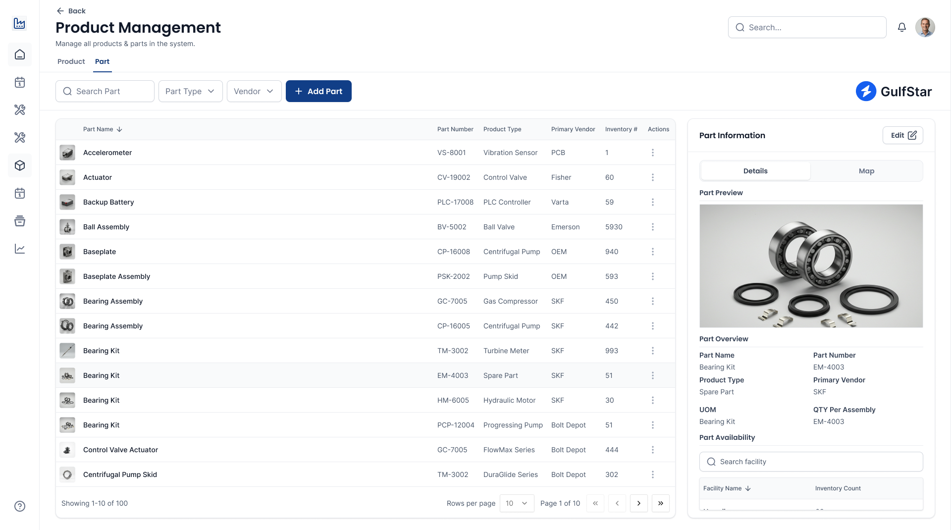 Inventory Management Interface - View 1