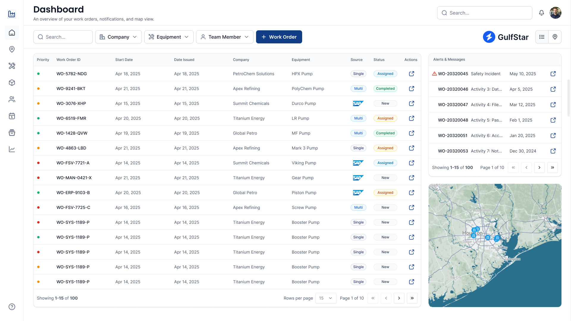 Operational Dashboard Interface - View 1
