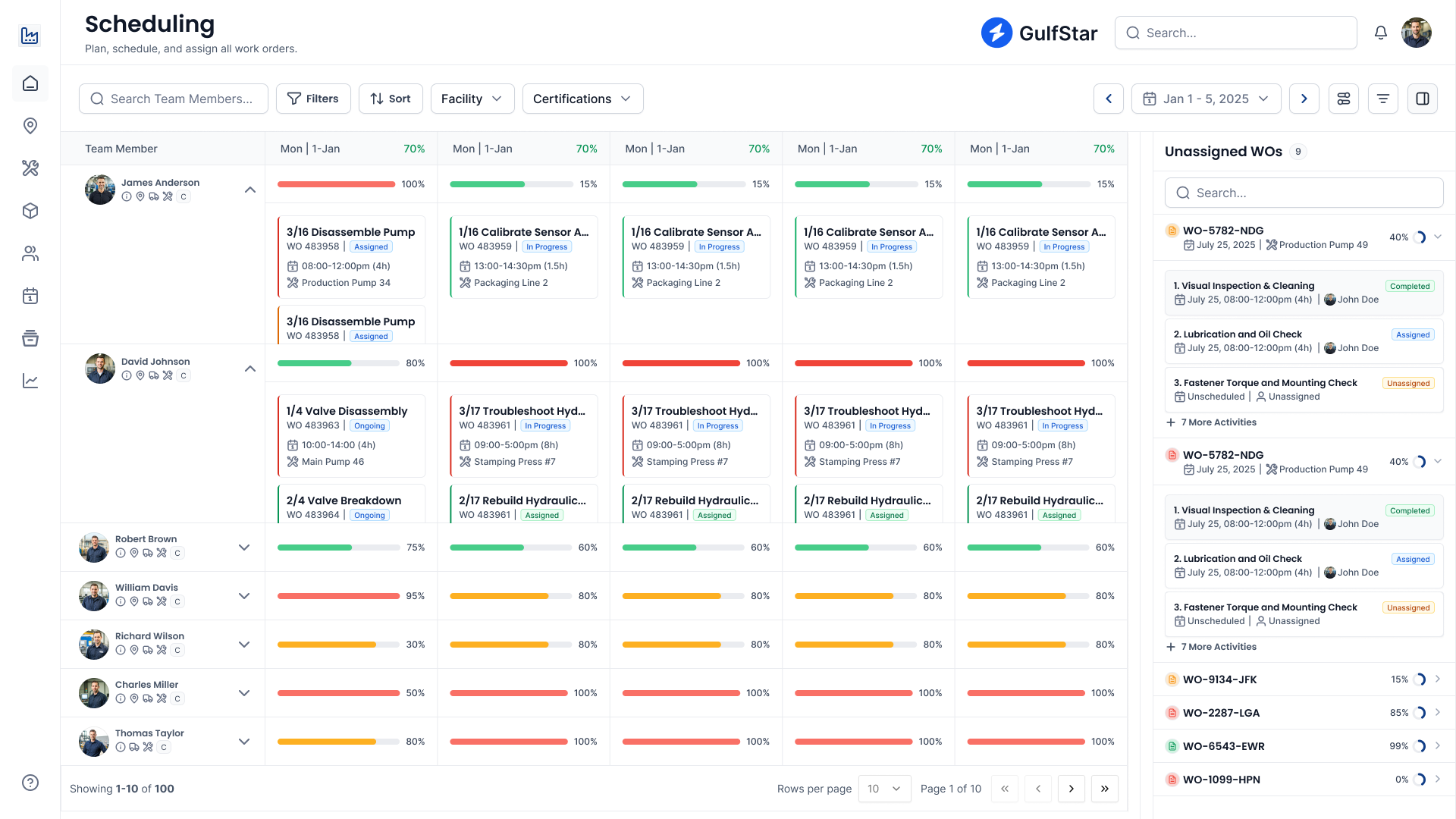 Scheduler Interface - View 1