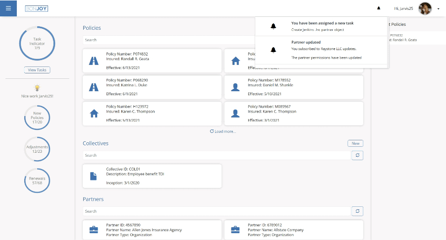 Agent Portal App Interface