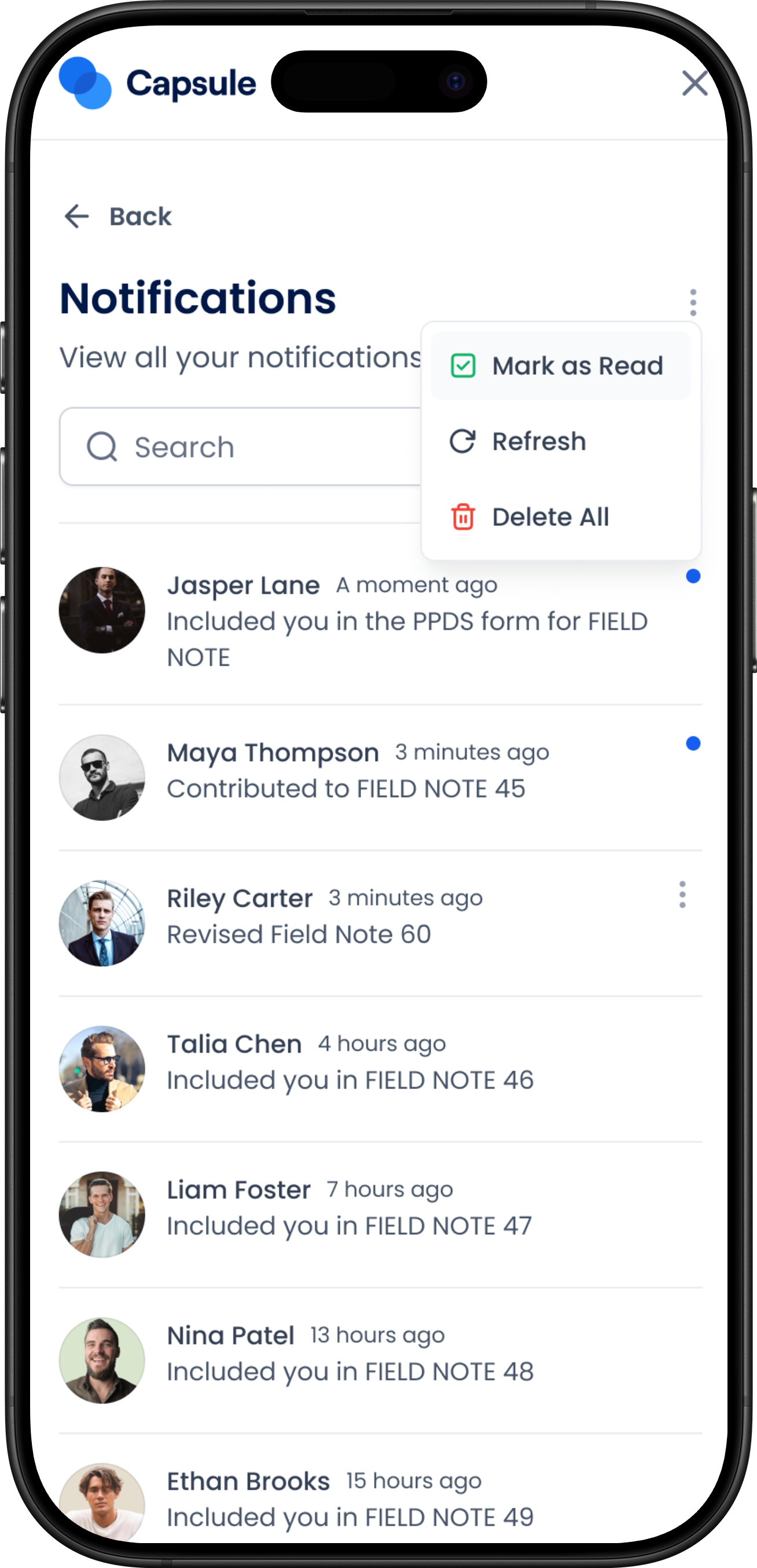 Offline Mobile Operations Interface