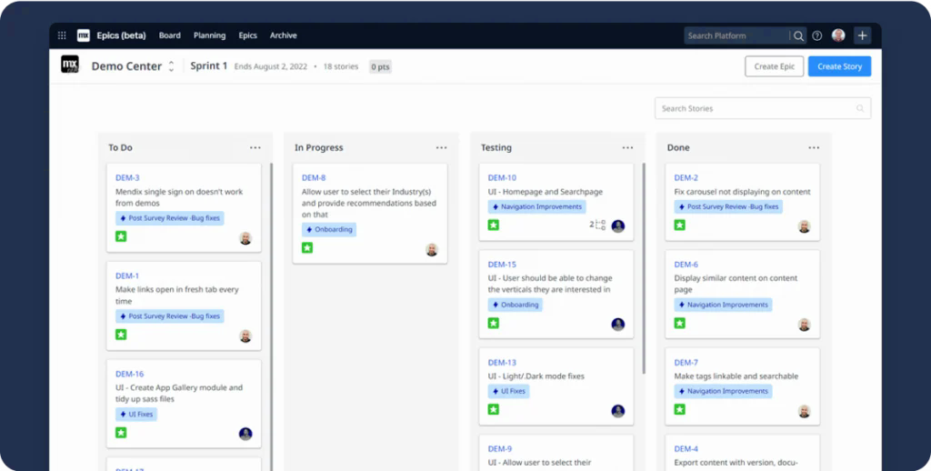 Mendix Agile Project Management